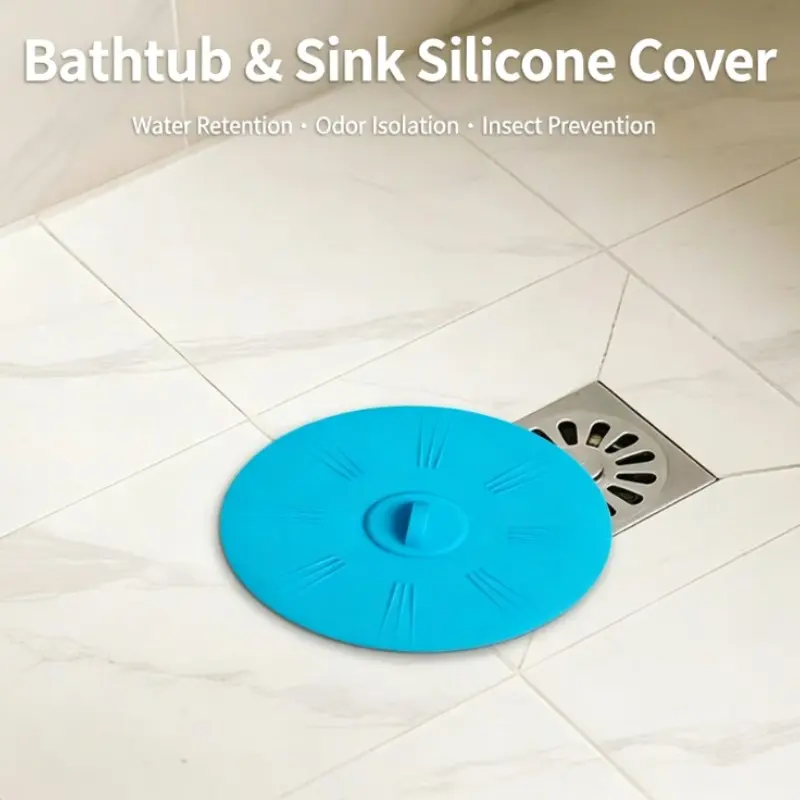 2-piece/set  Silicone Drain Stopper, Sink/Bathtub/Floor Drain Cover, Odor-Proof Water Plug, Bathroom Accessory