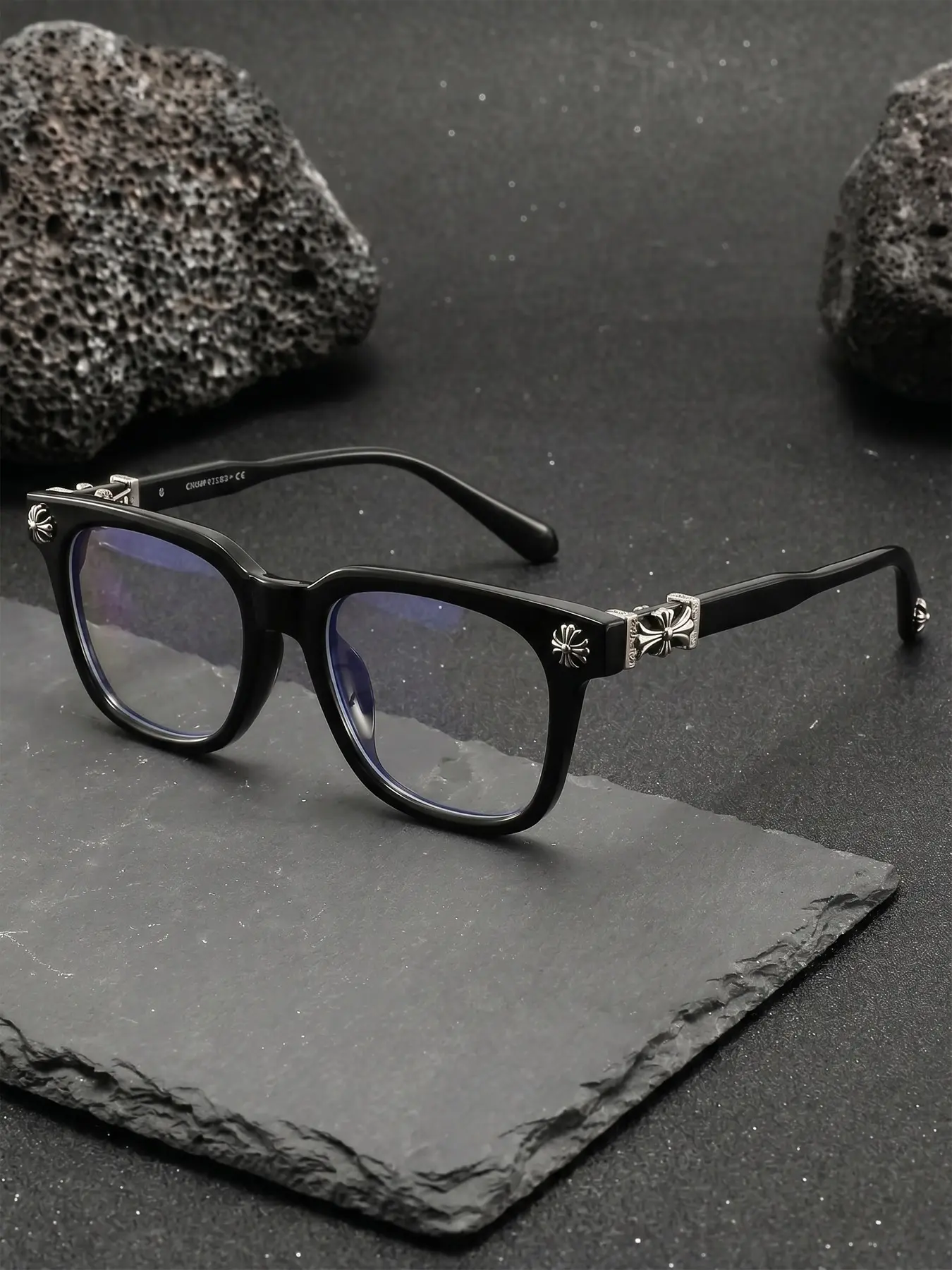 Trendy Fashionable Plain Glasses, Retro Metal Frame Blue Light Blocking Eyewear, Stylish Protective Sunglasses for Daily Use