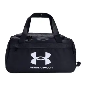 Under Armour Logo Print Casual Sport Crossbody Gym Bag for Men and Women, Polyester, Black