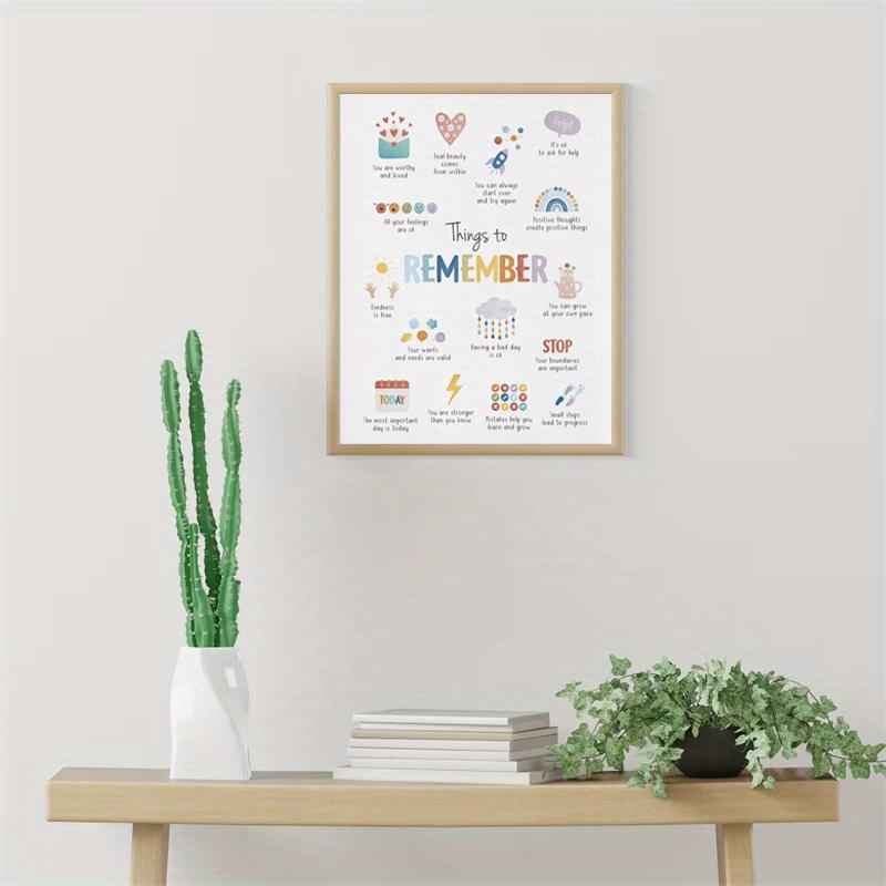 Positive Affirmations Flip Chart, Things To Remember, Anxiety Relief, Calming Corner, School Psychology, CBT, Therapy Office Art, Office Wall Decor, 8x10 inch, UV Resistant Ink, Premium Semi-Gloss Paper, Unframed