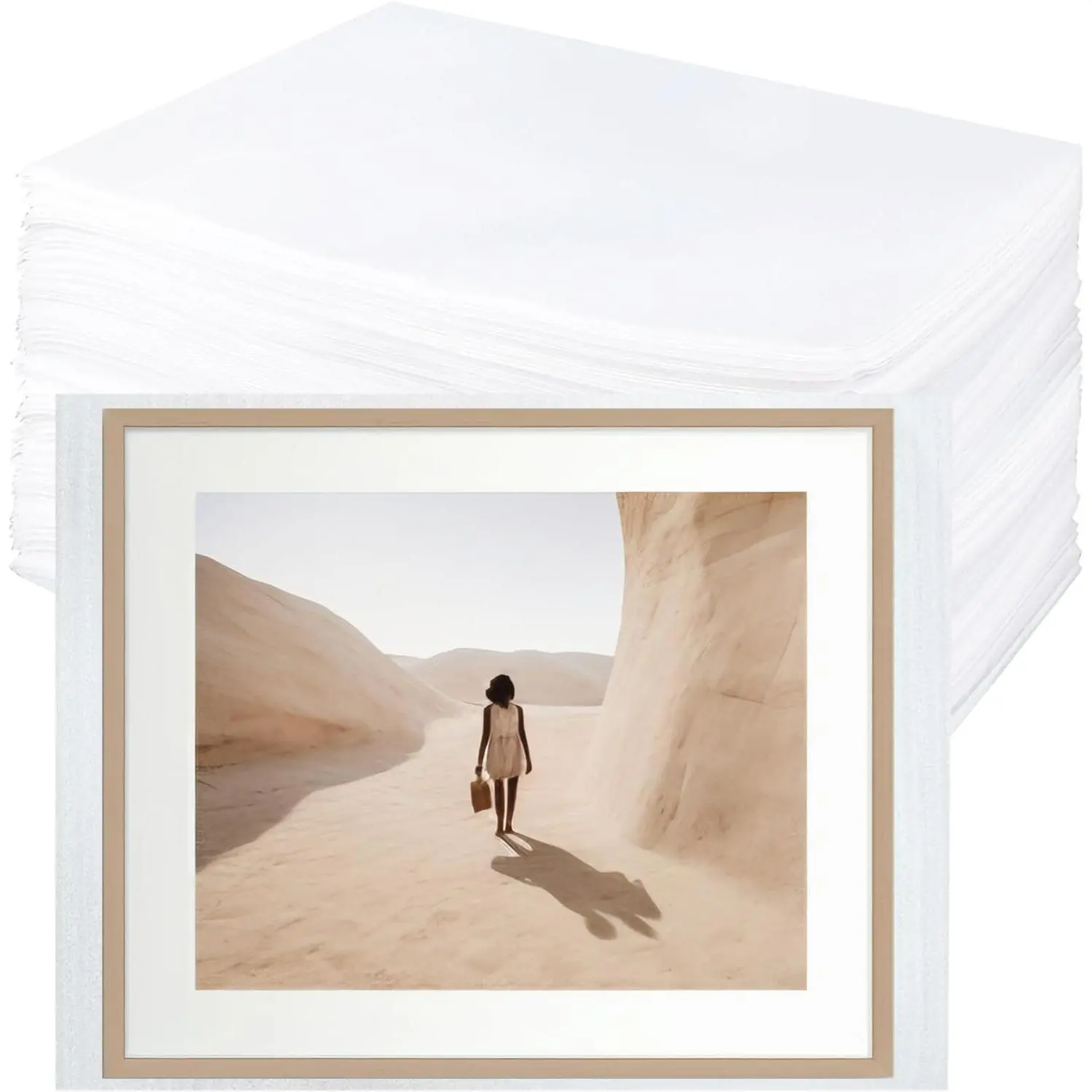 50 Pack Large  Pouches 14x18", Cushion  Wrap Pouches | Protecting for Dishes, Glasses, Photo Frame, Artwork, Plate Packing Sleeves for Moving, Storage and Packing Supplies