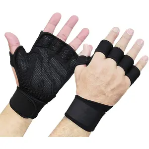 Unisex Half-Finger Weight Lifting Gloves, Multi-Size Fitness Accessories with Breathable Fabric, Anti-Slip Design, Wrist Support for Gym Training