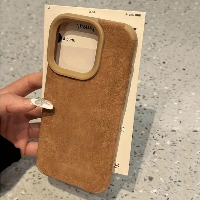DarlingCase Vintage Lambskin Suede iPhone 17 Pro Max Case, Matte Faux Leather Shockproof Cover – Soft Touch, Retro Luxe Feel, Built for Everyday Style