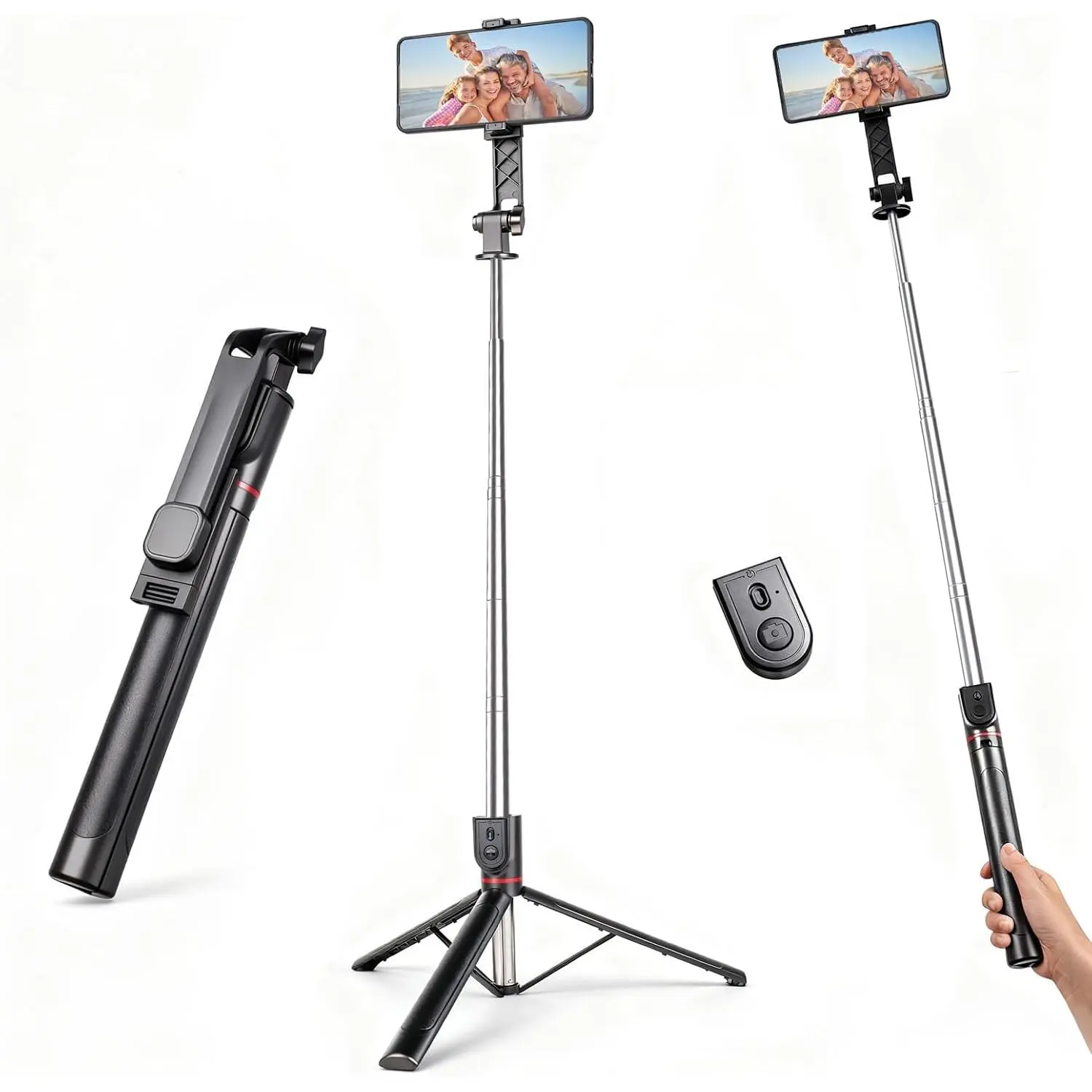 71" Phone Tripod Selfie Stick for  and Android Phone, Cell Phone Tripod Stand with  Remote Control