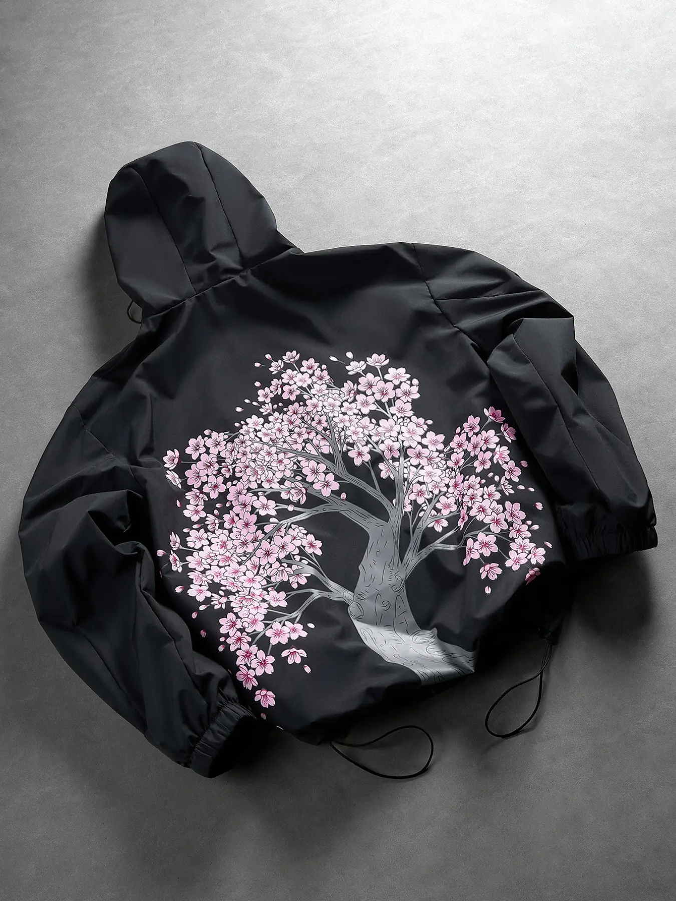 Men's Japanese Style Kimono Jacket, Cherry Blossom Tree Pattern, Lightweight Spring Fall Daily Wear, Trendy Transition Season Outerwear