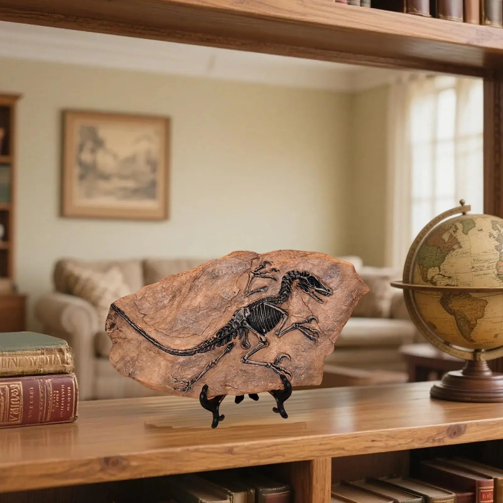 Creative Resin Dinosaur Fossil Ornament, Home Decor for Entryway Living Room Bar Shop Display Cabinet, Handicraft Decoration