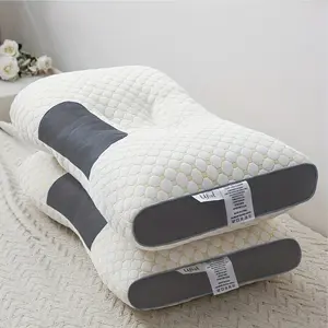 2pcs for buy one get one free - -Grade Soft Massage Neck Pillow, Adjustable Orthopedic Cervical Support with Removable Machine-Washable Cover & Ultrasound Massage for Sleeping Comfort, Lightweight for /Travel (2pcs)