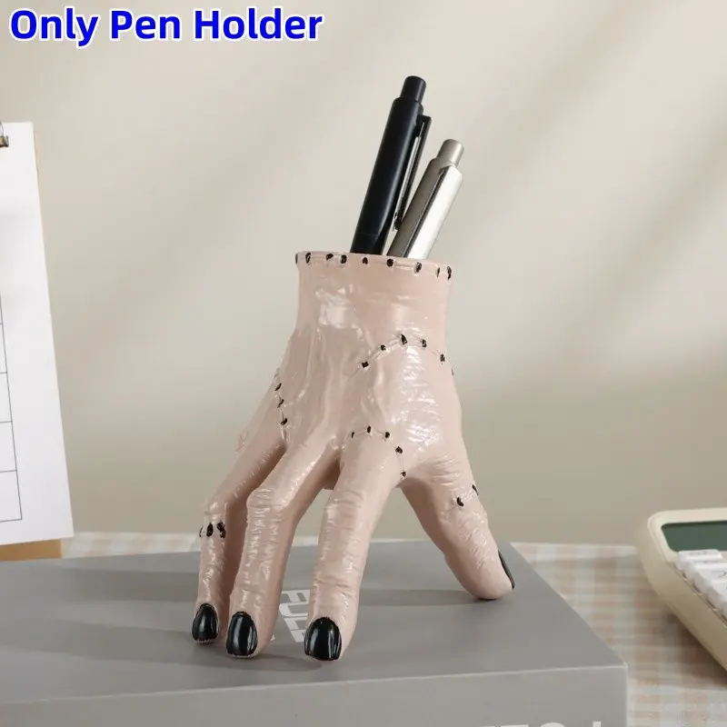 Creative Frankenstein Hand Pencil Holder, PVC Office Desk Organizer, Halloween Decoration, Suitable for Succulents and Small Plants