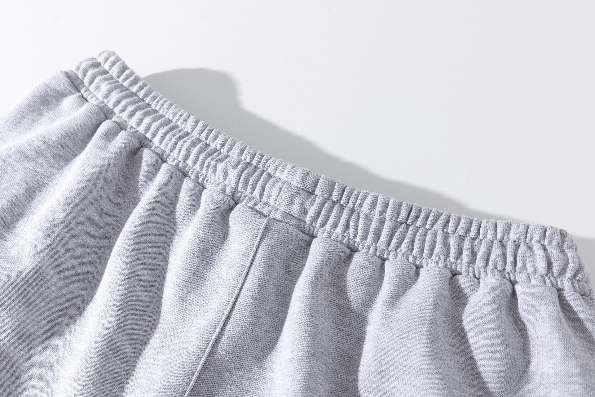 300G Loopback Cotton Shorts - Blank Solid Color Casual Unisex Summer Shorts, Quarter & 5-Inch Lengths, Loose Fit Sweat Shorts