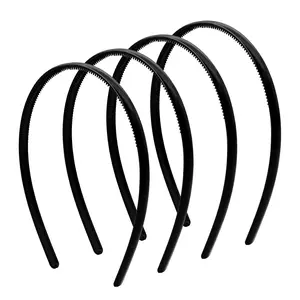 Plastic Thin Skinny Headbands - Headbands for Women - Plain Headband for Girls DIY - Hair Bands Teeth Comb Headband Halloween Comb - BlackGift.