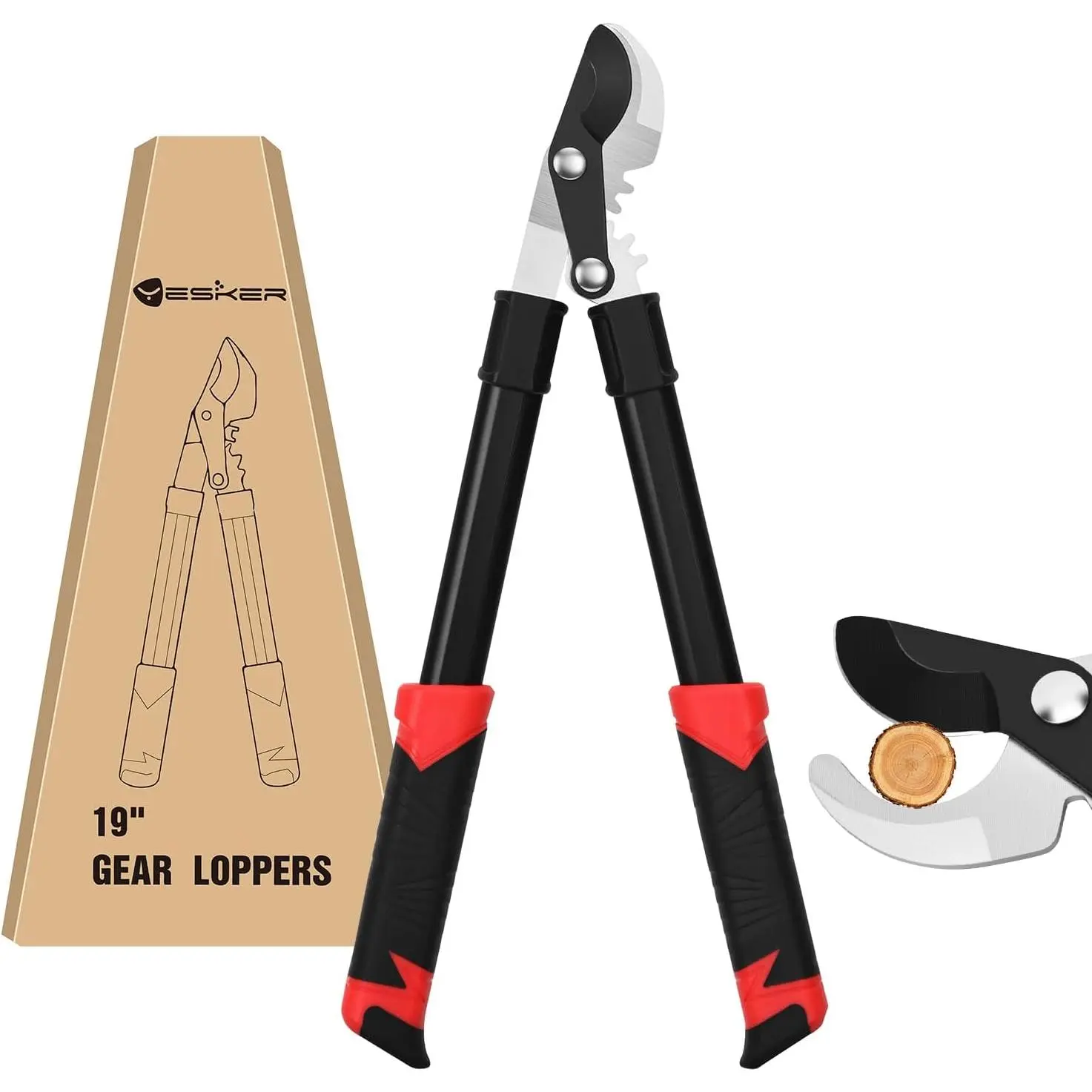 Nilight 19"-Model Heavy-Duty Bypass Loppers, Sharp Steel Dual Blades, 1-In Cut Capacity, Powerful Gear Action, Lightweight Aluminium Garden Pruning Tool with Comfortable Ergonomic Handle for Tree Trimming & Garden Maintenance