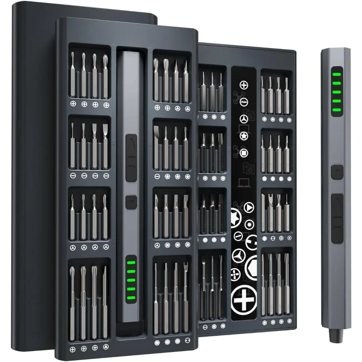 Electric Screwdriver Set 66 In 1 with LED Display, 200RPM USB-C Kit for Repairing, Phones, Computers, Watches, Cameras, Game Controllers, Drones, Hard Drives