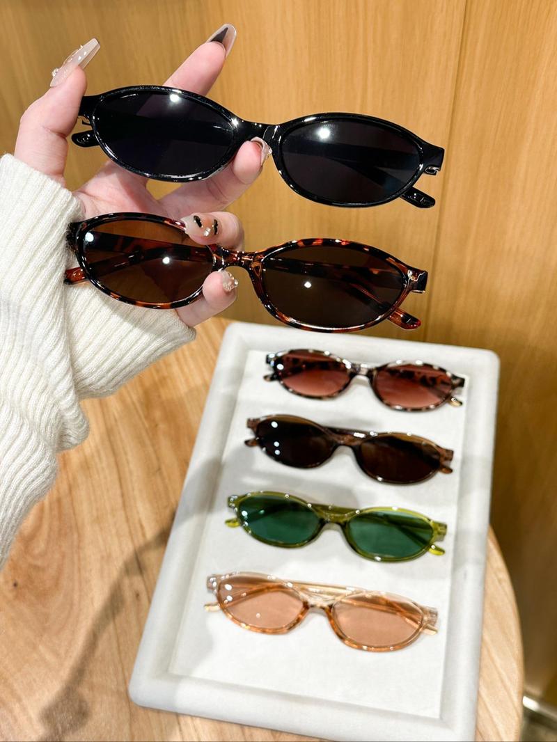 6-Pack Unisex Retro Small Frame, Stylish Vintage Eyewear for Everyday Wear, Perfect for Fashion Lovers & Outings, Trendy Styling Sunglasses
