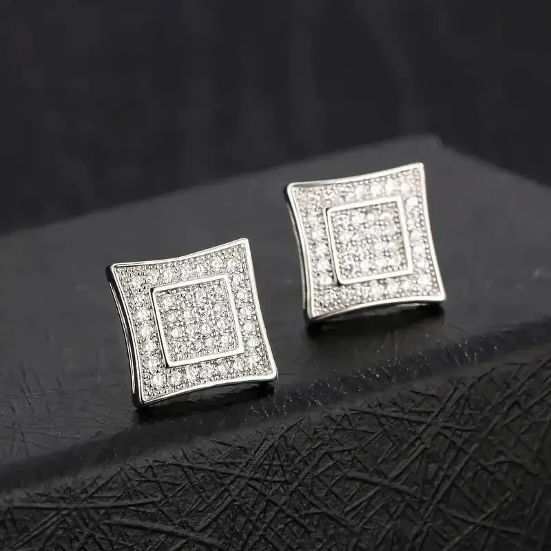 Minimal Square Stud Earrings for Women Geometric Design Elegant Ear Accessories Daily Party Gift