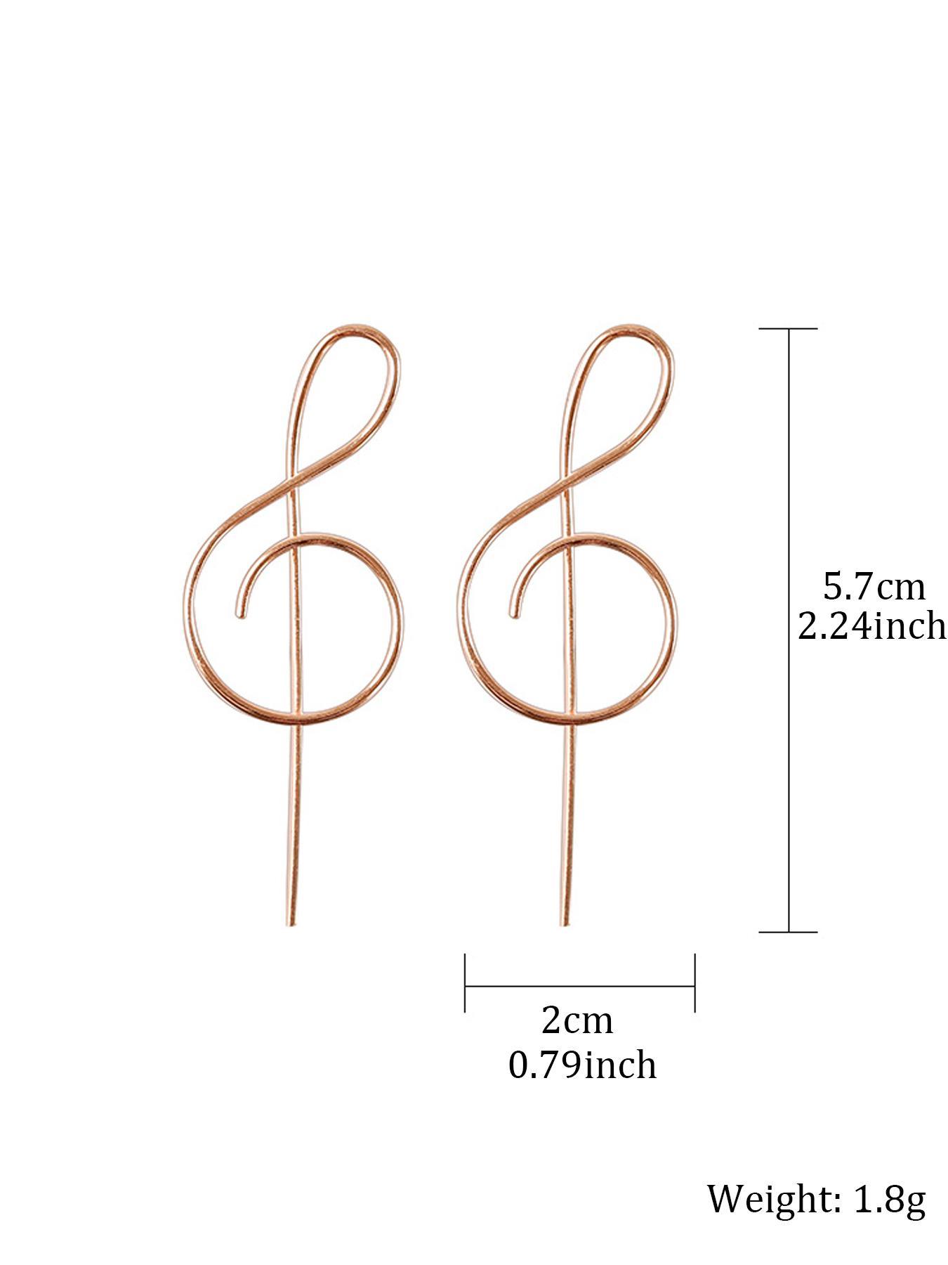 Fashionable Music Note Design Dangle Earrings, Elegant Jewelry for Women for Daily Decoration, Trendy All-match & Exquisite Jewelry for Gift, Lightweight Earring