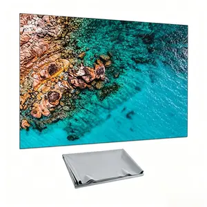 Metal Anti-Glare Projection Screen, Foldable Portable Design, Wall-Mounted, Ideal for Office & Outdoor Use, Multiple Sizes Available
