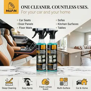 NUAN Multipurpose Foam Cleaner Spray, All Purpose Degreaser for Car and House, Quick Stain Remover for Car Seats, Dashboard, Kitchen & Home, 300ml