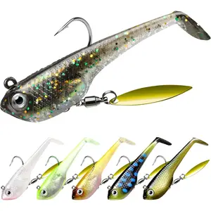 Easy Catch Pre-Rigged Soft Lures, Unique Vibrating Swim Action and Trembly Sinking Move  More Bites, Amazing Soft Swimbait  Family Fishing, Fishing Lures  Bass Trout Crappie Walleye
