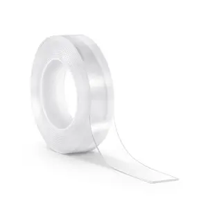 VEVOR Double Sided Tape Heavy Duty, 16 ft Long Nano Mounting Tape, Strong Adhesive & Reusable, Clear Two Sided Wall Tape, Removable Poster Picture Hanging Strips for Home, Office, Car, Outdoor Use