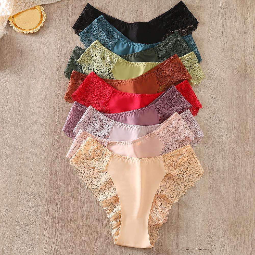 H Women's Plain Lace Boyshorts Soft Chic Comfy Breathable Pastel Panty for Daily Wear Lady Underwear from China Various  6Pcs Basic Minimalist