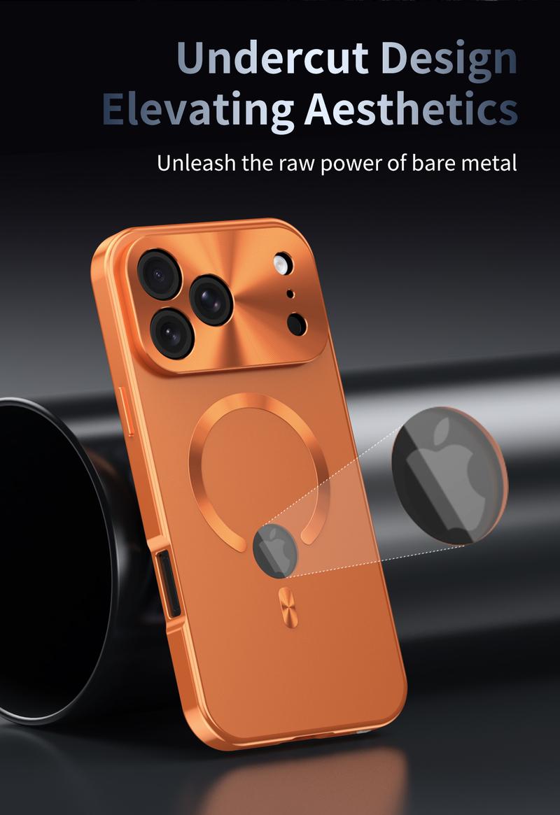 【Metal + Plastic No All Metal】Metal Frame iphone 17 Pro Max Case Purple Full Coverage Privacy Screen Lens Protection Magnetic TPU Back International Warranty Phone Cases phone case 17 pro max