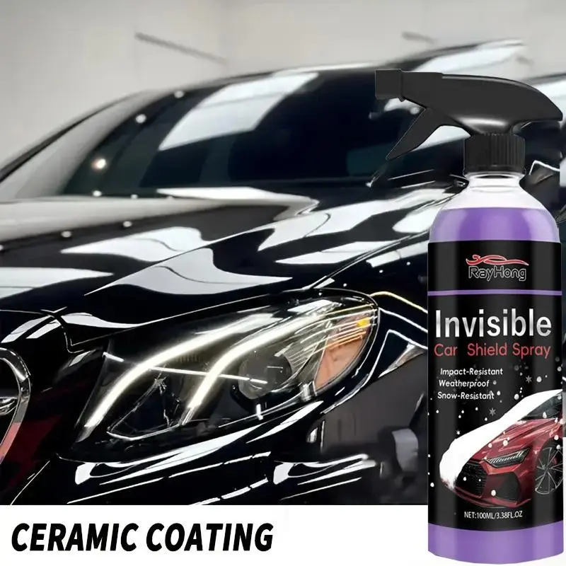 Car Ceramic Coating Waterproof Spray, Protects Car Paint Surface, Hydrophobic Glass Treatment, Nano Ceramic Protection, Enhances Gloss, Fresh Effect