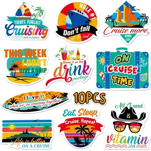 10PCS Large Cruise Door Magnets, Magnetic Waterproof Navigation Boat Anchor Cruise Ship Car Decors, Decorative Refrigerator Protector Magnets for Refrigerator, Carnival Cruise Party