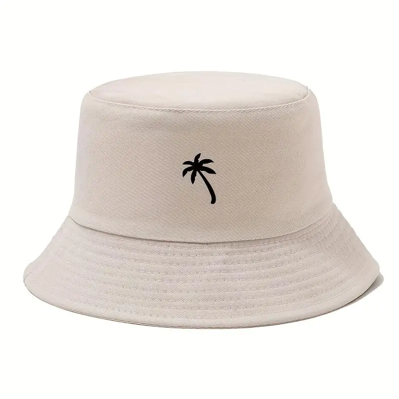 A Foldable Coconut Tree Print Bucket Hat, Stylish and Versatile with Multiple Color Options, Suitable for Both Men and Women. Perfect for Outdoor Sports, Travel, and Summer Vacations. Sporty Style, Comfortable Fit, a Must-have for Fashion