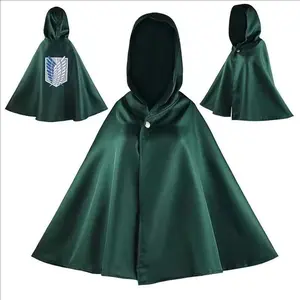 Anime Attack on Titan Cloak Shingeki No Kyojin Scouting Legion Cosplay Costume Cos Green Cape Mens Clothes Cosplay Costume Women
