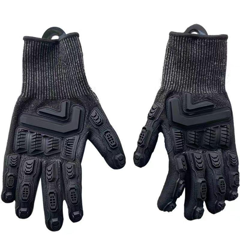 Level 5 Cut-Resistant, Impact-Resistant, Anti-Slip Gloves - Featuring TPR Protection for Cycling, Mountaineering, Mechanical Rescue, and Puncture/Scratch Resistance