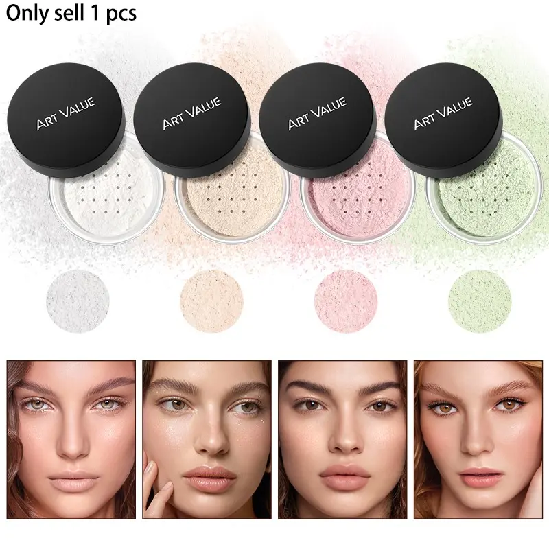 Lightweight Natural Loose Powder. Fine pearlescent setting powder with natural finish. Comes with powder puff, perfect for everyday wear
