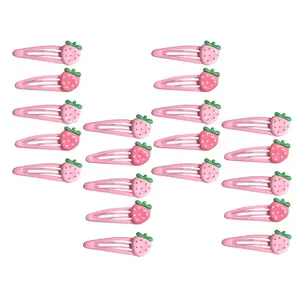 20 Pcs Strawberry Hair Clips, Cute Metal Snap Hair Barrettes Accessories  Women Decorative Hair Clips (Strawberry 20pcs)