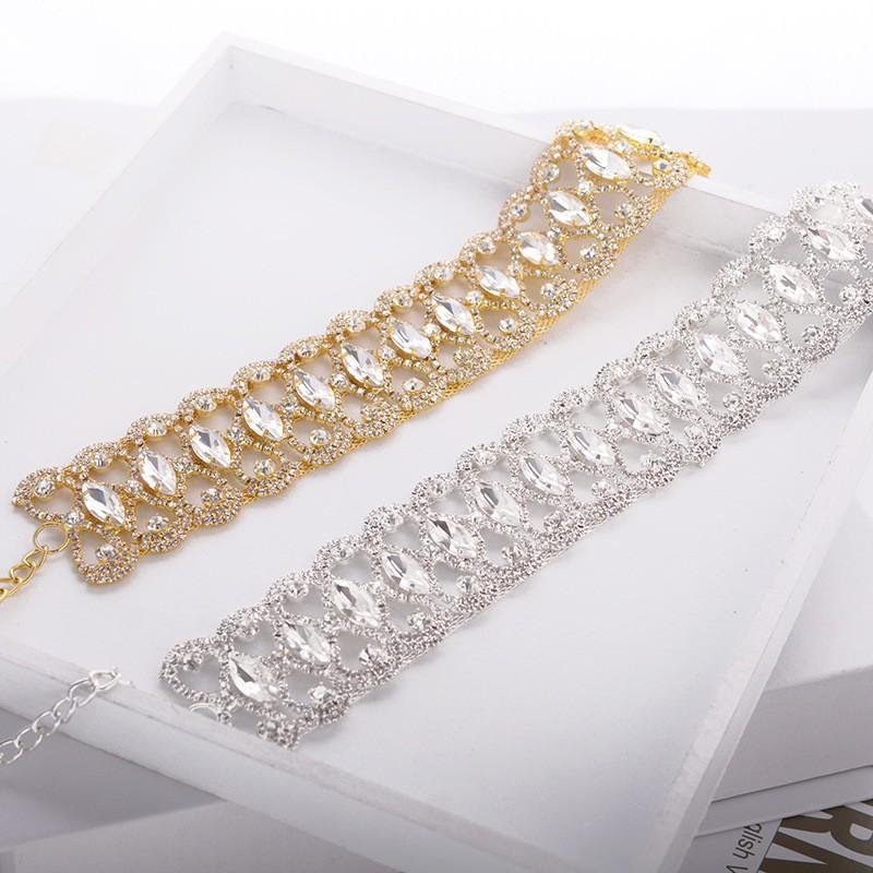 Luxury CZ Lattice Choker Necklace, Gold Plated Statement Choker, Formal Evening Jewelry for Women