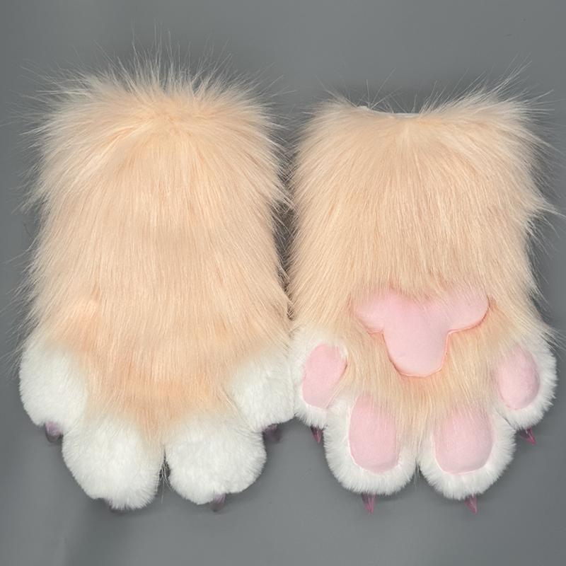 Fursuit paws gloves Furry Claw Gloves Built-in Whistle Decompression Toys Costume Party Accessories for cosplay
