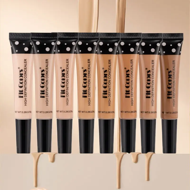 1PC Fit Colors High Definition Concealer Tube Multi Shades Cover Dark Spots Dark Circles Long Lasting Blendable Concealer Contour Suitable For All Skin Tones Daily And Glam Makeup