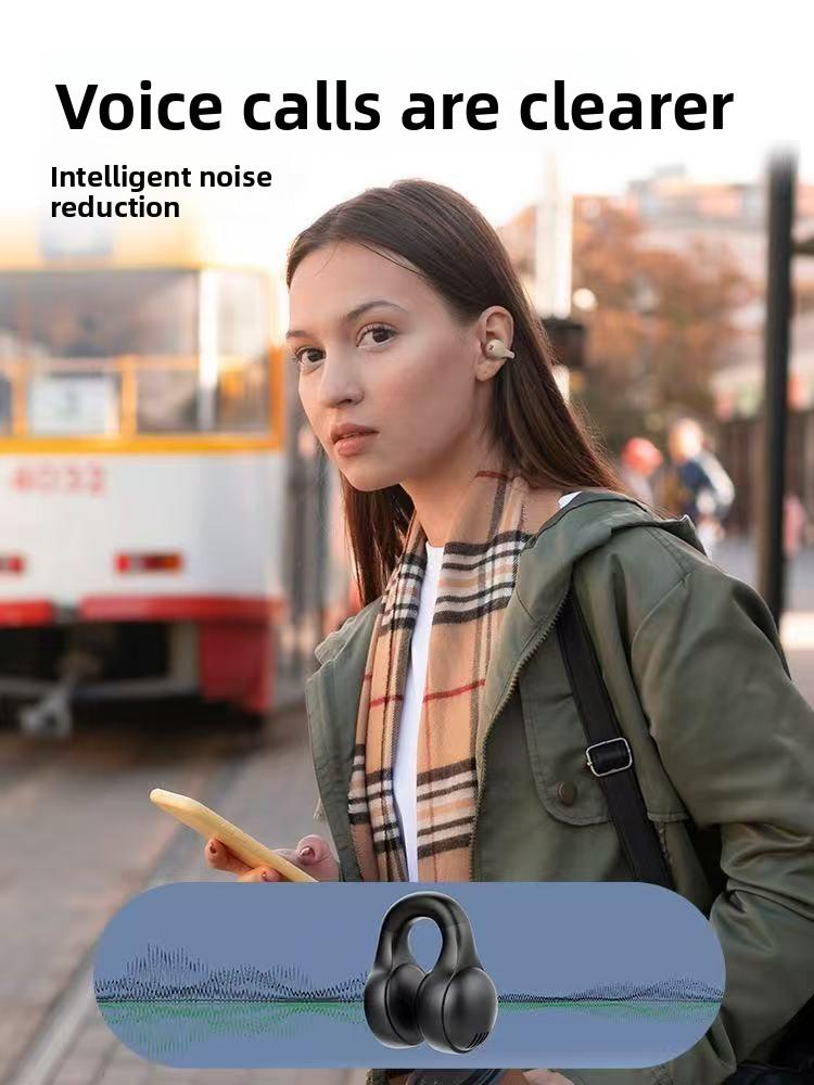 2026 New Berlin Sound Bluetooth Headphones with Ultra-Long Battery Life, Large Power, Bone Conduction, Non-In-Ear, Sports Ear Clip Stereo Bluetooth Headphones