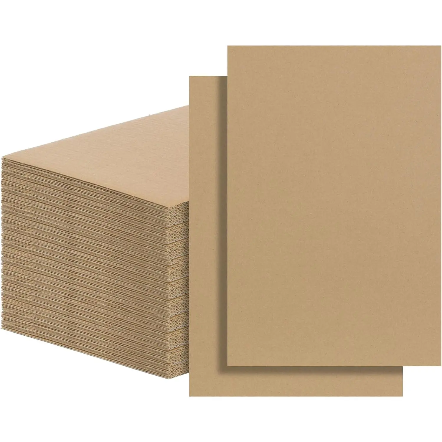 100 Pack 4x6 Inch Corrugated Cardboard Sheets, 1.8mm Thick Brown  Cardboard Backing, Bulk Flat Cardboard Inserts Filler Pads for Packing, Shipping, Mailers, Crafts
