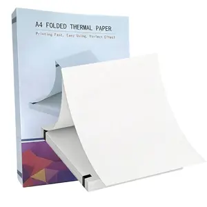 A4 Thermal Paper for Continuous Printing, Foldable A4 Heat Sensitivity Paper, Suitable for Portable Printers (8.27x11.69 Inches)