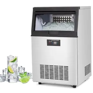 Commercial Ice Maker 320 LBS/24H, 88 LBS Storage – Self-Cleaning, Fast Ice in 5-15 Min, Stainless Steel for Restaurants Bars