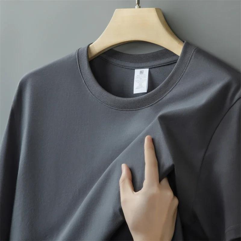 Kyn Apparel Solid Color Round-neck Large-size Men Women T-shirt Street Casual Sport Comfort Versatile Couple Adult Short-sleeve