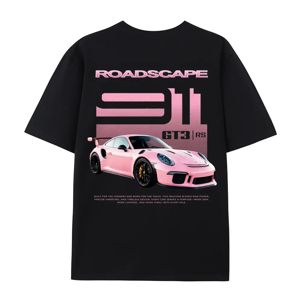 Supercar Graphic T Shirt Men Racing Streetwear Vintage Car Culture Oversized Heavyweight Cotton Tee Retro Garage Style Shirt