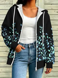European and American fashionable women's casual zip-up jacket