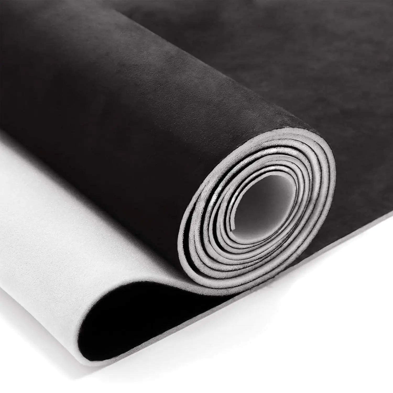 Suede Auto Headliner Fabric 120" L × 60" W with Foam Backing Black Interior Replacement Material for Car Truck SUV RV Roof Home Repair DIY Headliner Material