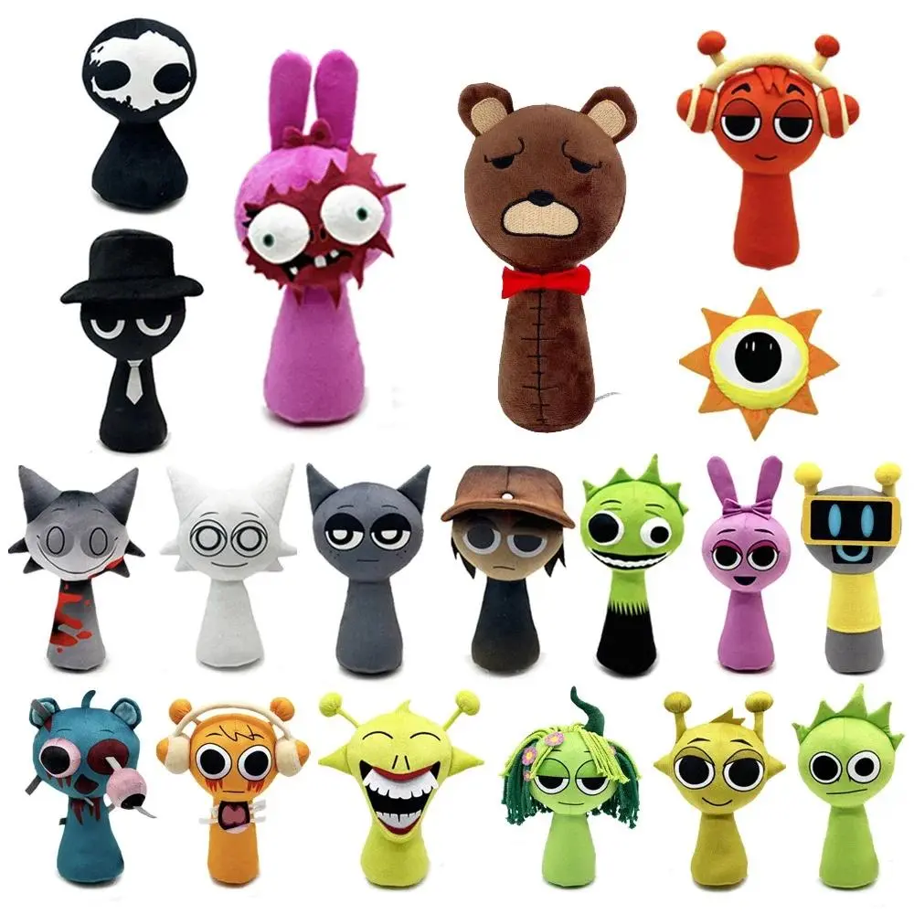 &New Sprunki Plush Toys Game Plush Sprunki  Plush Doll Sprunki Game Cartoon Kid Birthday Gifts Stuffed Dolls Christmas Gift
