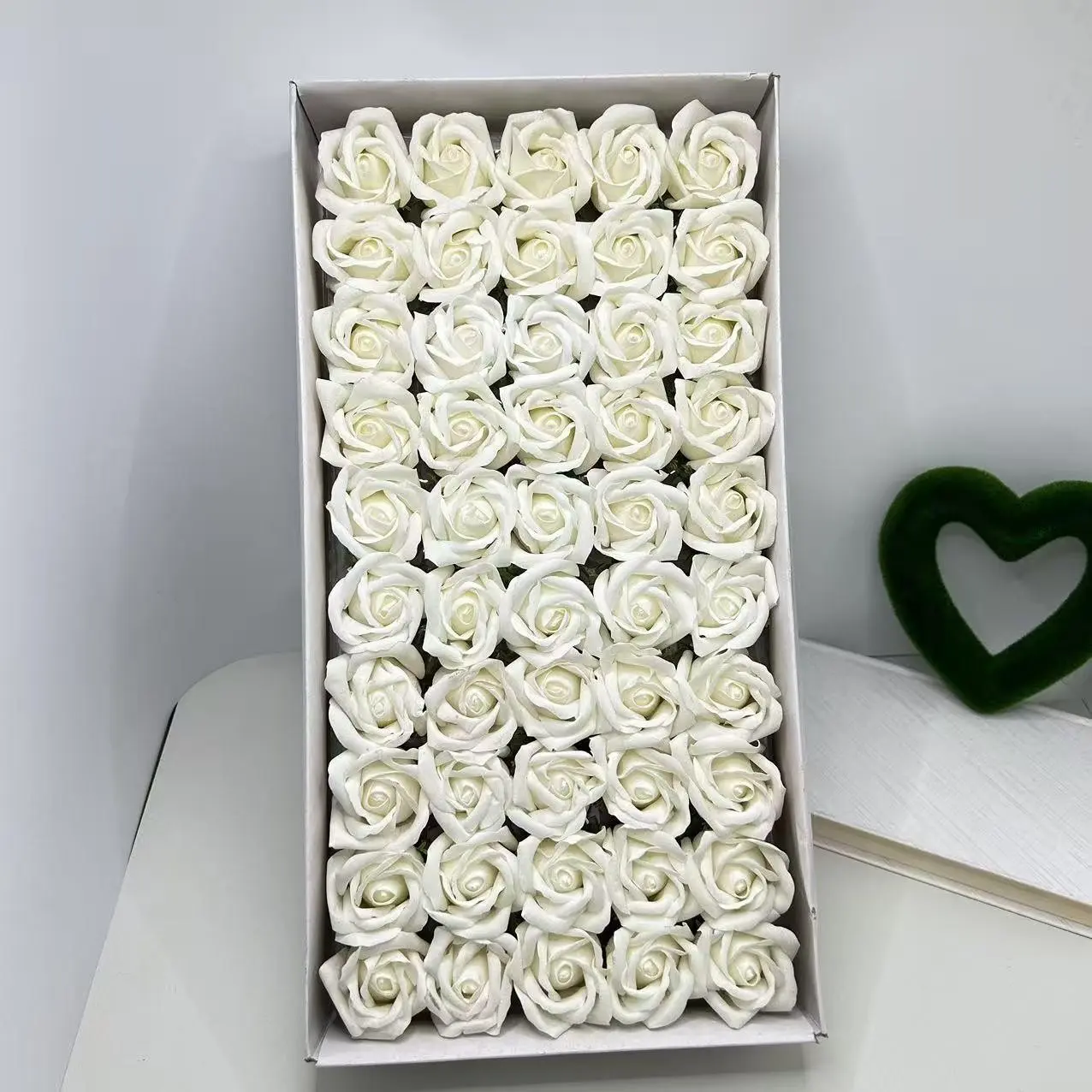 50 Pcs Valentine's Day Gift Box, Artificial Rose Preserved Flower Soap Flower Kit, Creative Holiday Souvenir, Birthday Gift, Graduation Party Favor