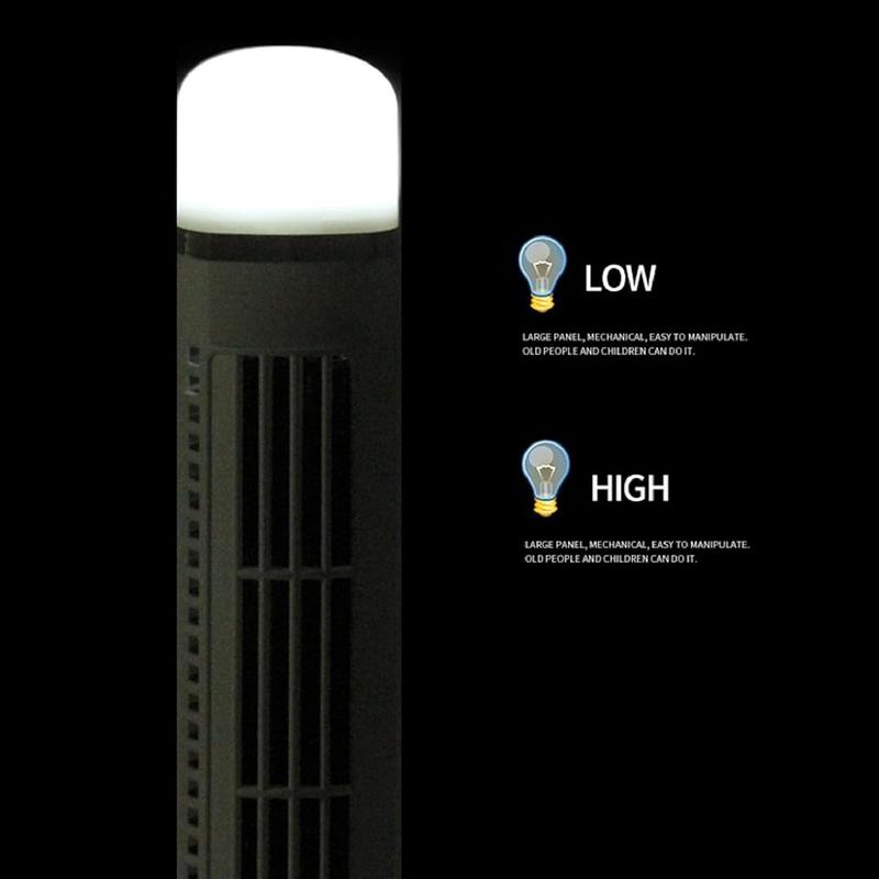 Bladeless Tower Fan with LED Light – Portable, Safe for Kids/Pets, Energy-Saving, USB-Powered Desk Fan for Home, Office, RV – Lightweight & Easy Clean