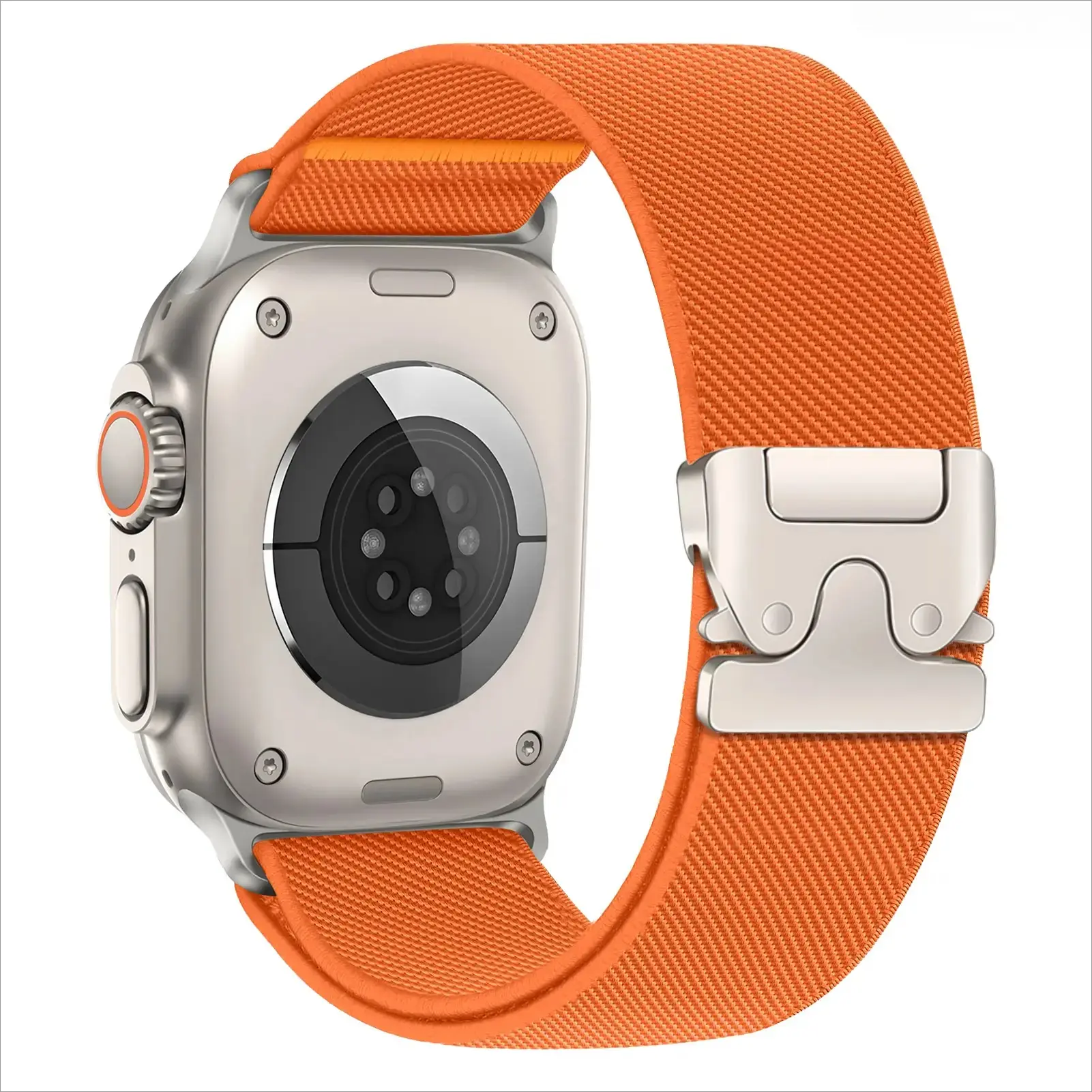 Parachute Buckle Nylon Watch Band Compatible with Apple Watch, Stretchy Solo Loop Sport Strap with Secure Clasp Design, Lightweight Outdoor Wristband for Ultra 3 Ultra 2 49mm, Series 11 10 9 8 7 6 SE 38mm-46mm