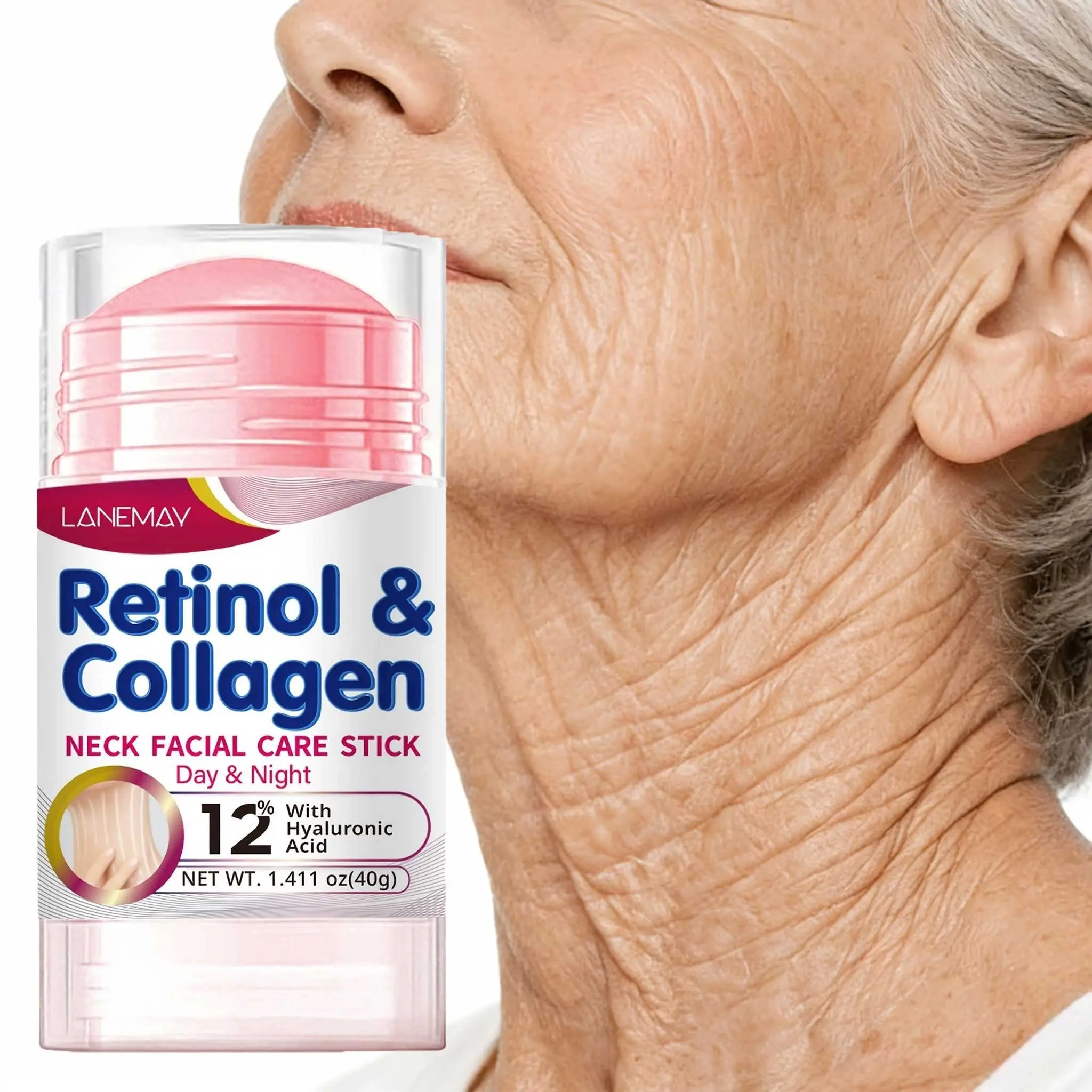 Retinol & Collagen Neck Cream, 1 Box Neck Lifting Cream, Neck Care Product for Women, Skin Care Product for Daily Use, Beauty Products, Body Care, Neck Firming Stick, Cosmetics