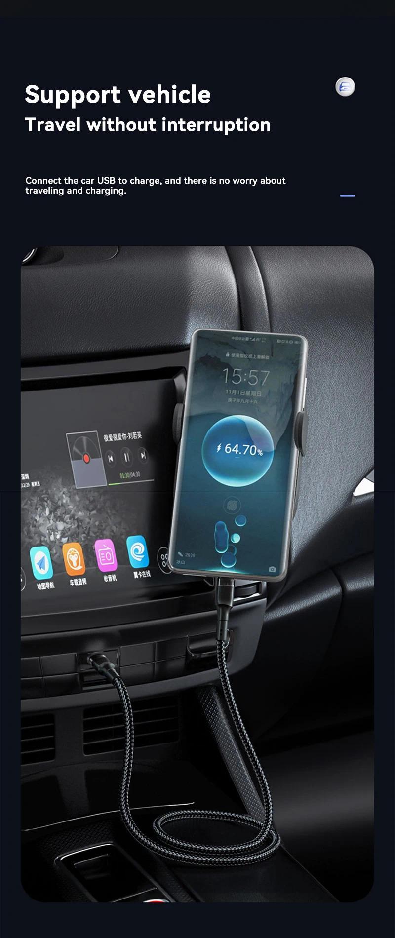 New 5 in 1 GaN Charger For IPhone 16 15pro Desktop Laptop Samsung 240W Fast Charging Adapter 120w Type To TypeC Cable Charger