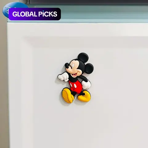 1PC Disney Officially Licensed Mickey Mouse 3D Figural Refrigerator Magnet Magnetic Soft Touch PVC Material Cartoon Cute Character Decorative Home Decor for Christmas Valentine New Year Gifts Cute Magnets for Fridge #GLOBAL PICKS